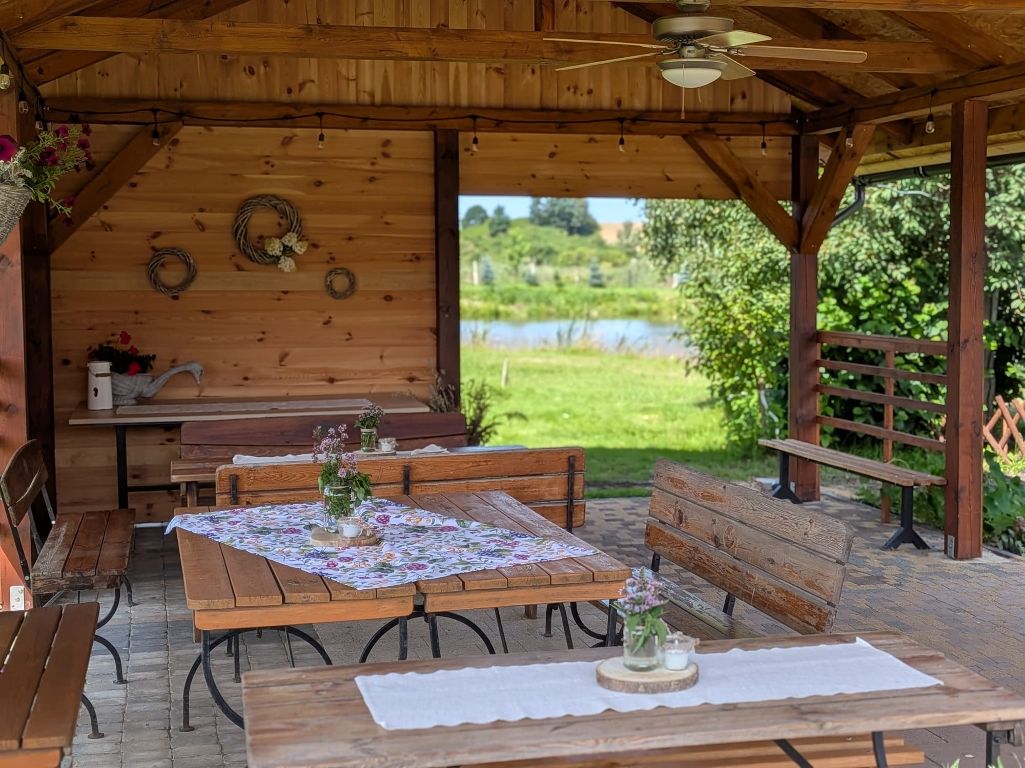 Outdoor dining area