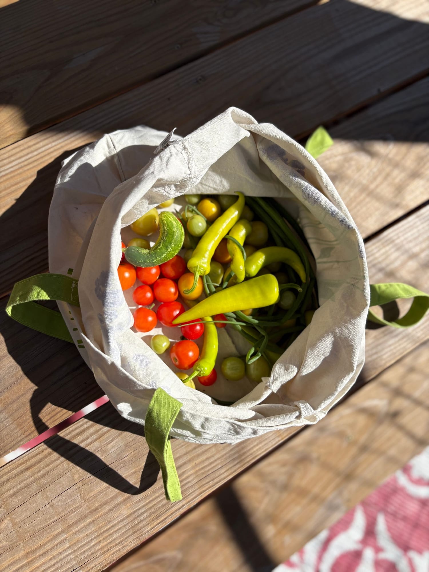 A basket of fresh vegetables